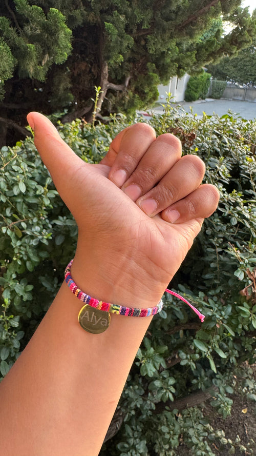 Personalized Bracelet multi color Adjustable Handmade Braided Bracelet