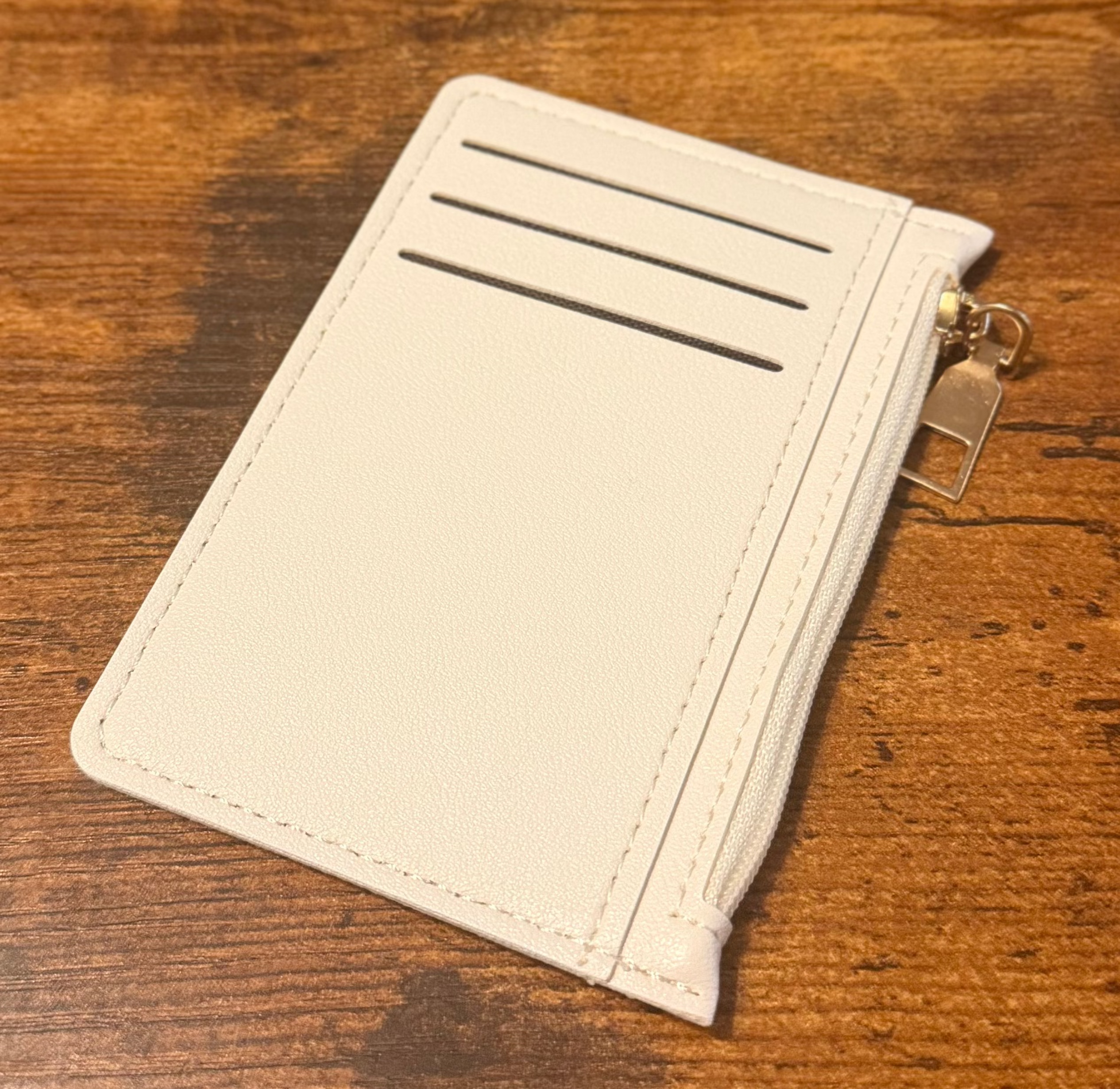 Personalized Leather card holder - Custom Engraved Wallet